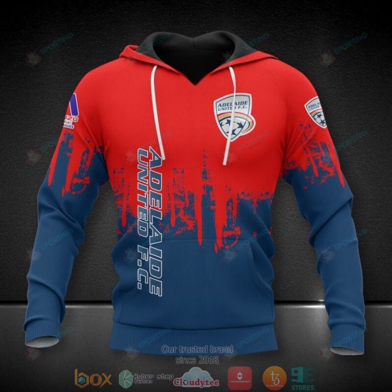 Adelaide-United-3D-Red-Blue-Shirt-Hoodie-2