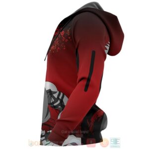 Akaza Custom Kimetsu Anime Red 3D Hoodie