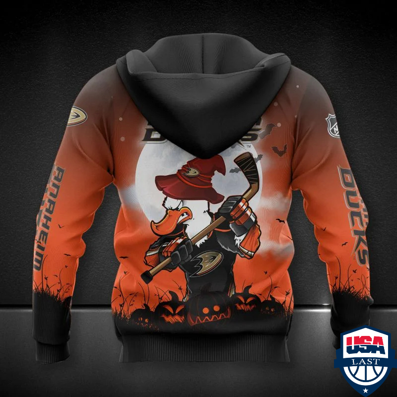 Anaheim Ducks Nhl Haloween All Over Printed Hoodie Anaheim Ducks Nhl Haloween All Over Printed Hoodie