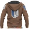 Aot Levi Ackerman Attack On Titan Anime Brown 3D Hoodie