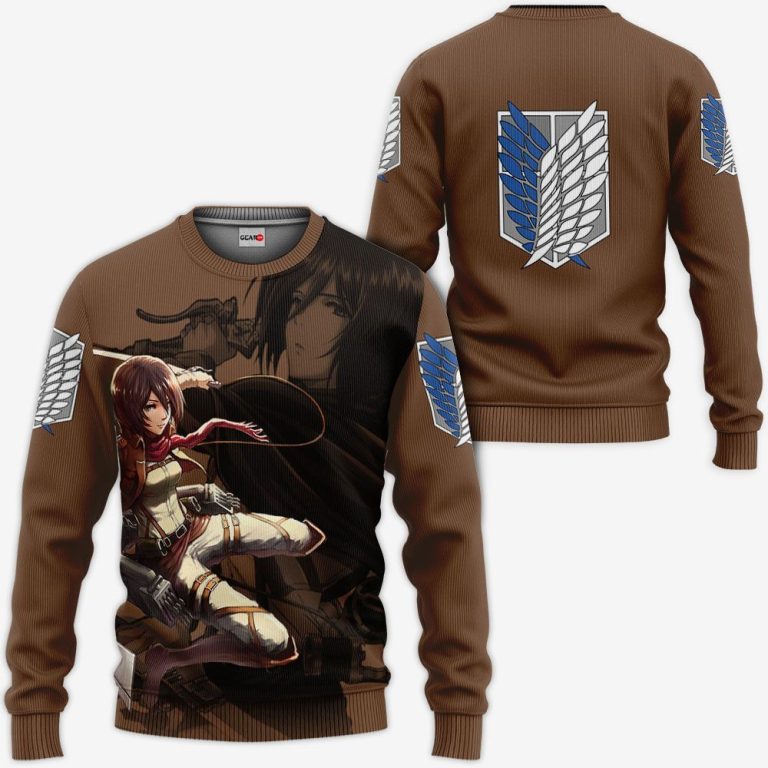 Aot-Mikasa-Ackerman-Attack-On-Titan-Anime-3D-Hoodie-Bomber-Jacket-2
