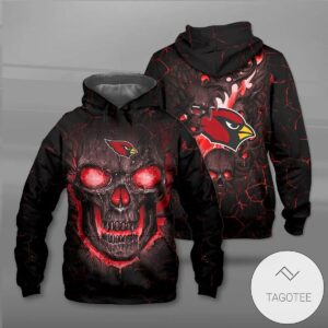 Arizona Cardinals Lava Skull Hoodie