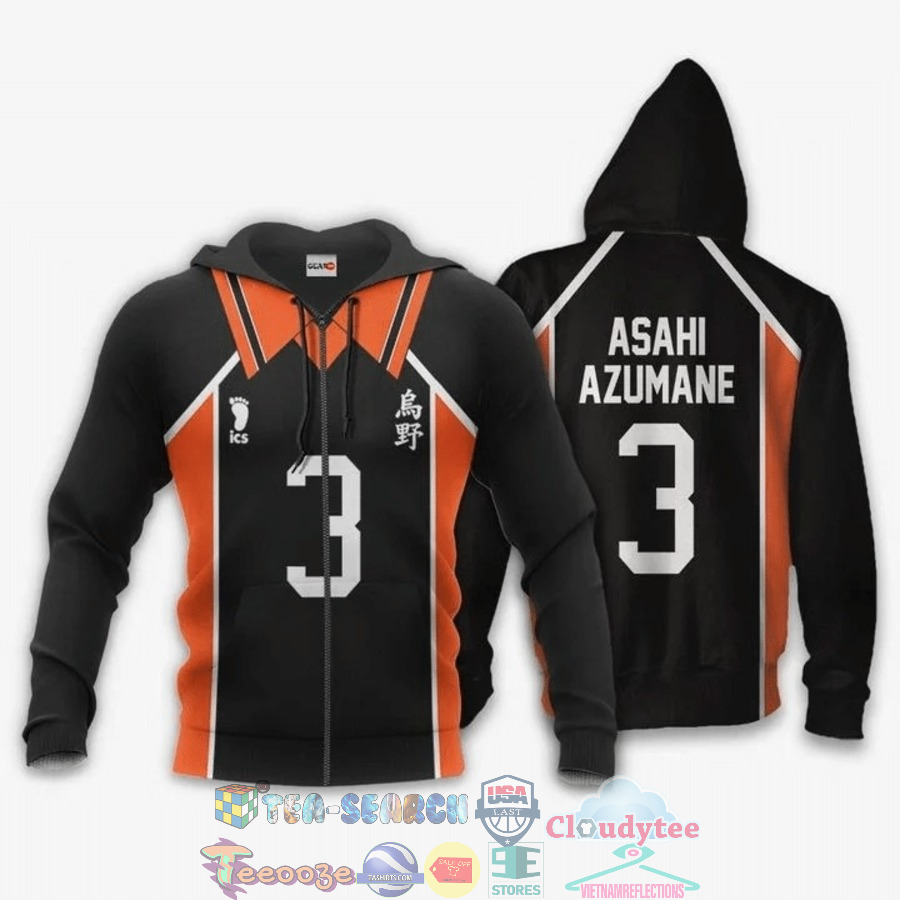 Asahi Azumane Haikyuu Number 3 3D Hoodie Asahi Azumane Haikyuu Number 3 3D Hoodie