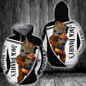 Baby Groot Hug Jack Daniel’S 3D Hoodie