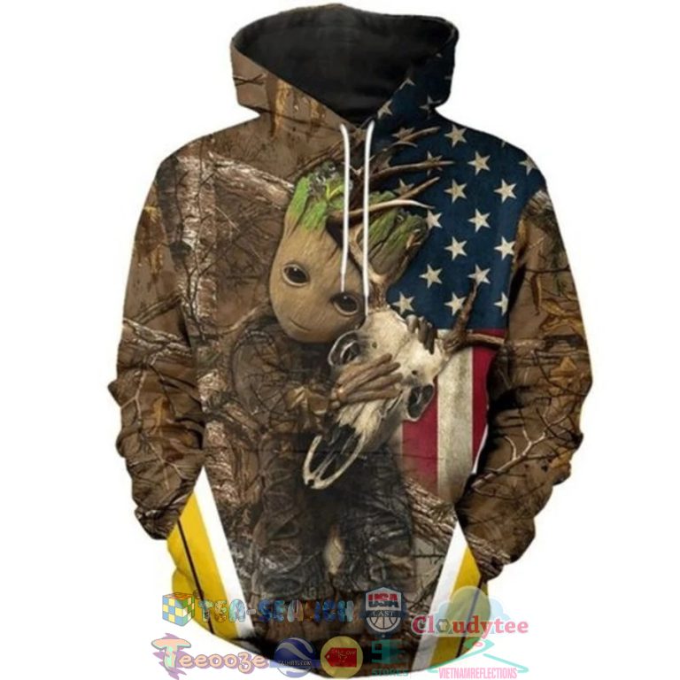 Baby-Groot-Skull-Deer-Camo-American-Flag-3D-Hoodie-3