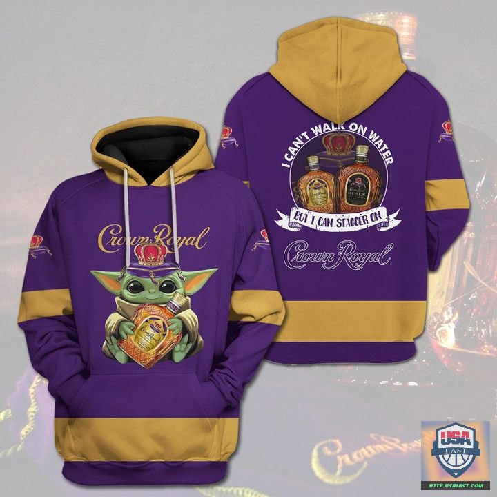 Baby-Yoda-I-CanT-Walk-On-Water-But-I-Can-Stagger-On-Crown-Royal-3D-All-Over-Print-Hoodie-1
