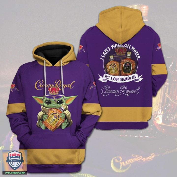 Baby Yoda I Can’T Walk On Water But I Can Stagger On Crown Royal 3D All Over Print Hoodie Baby Yoda I Can’T Walk On Water But I Can Stagger On Crown Royal 3D All Over Print Hoodie