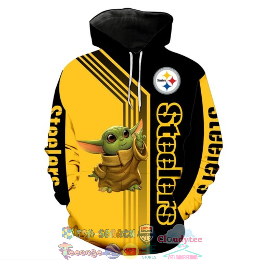 Baby Yoda Nfl Pittsburgh Steelers Hoodie 3D Baby Yoda Nfl Pittsburgh Steelers Hoodie 3D
