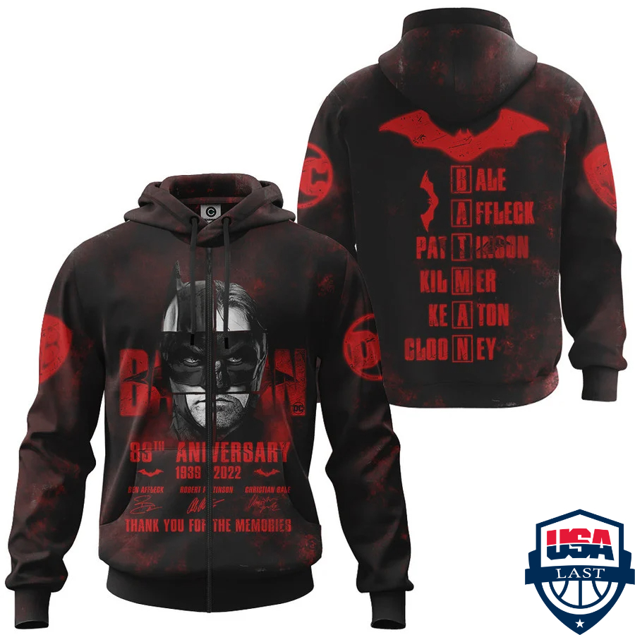 Batman 83Th Aniversary 1939 2022 Thank You For The Memories 3D Hoodie Apparel- Saleoff Batman 83Th Aniversary 1939 2022 Thank You For The Memories 3D Hoodie Apparel- Saleoff