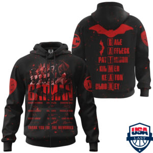 Batman Signatures Thank You For The Memories 3D Hoodie Apparel- Saleoff