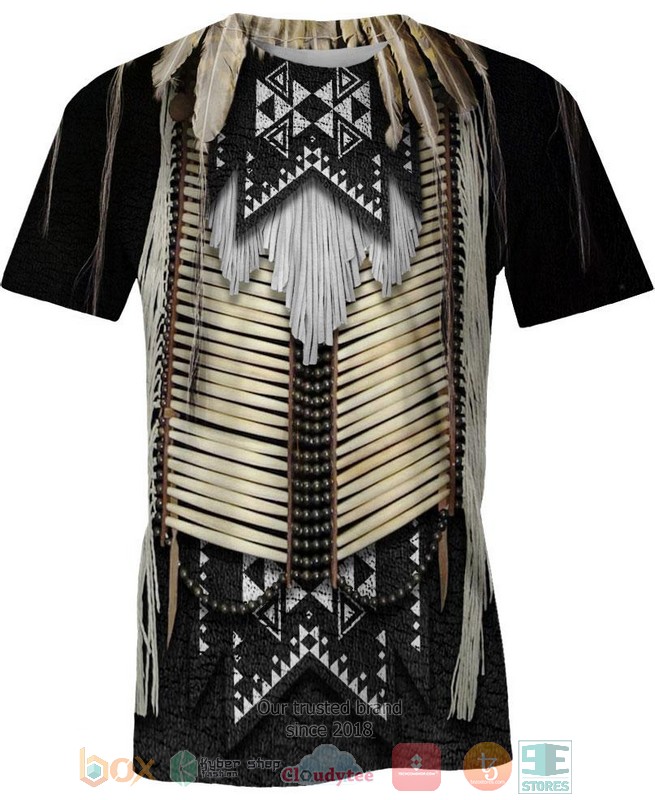 Black-Beaded-Native-3D-Shirt-Hoodie-2