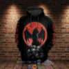 Black Cat Skull I Hate People 3D Hoodie