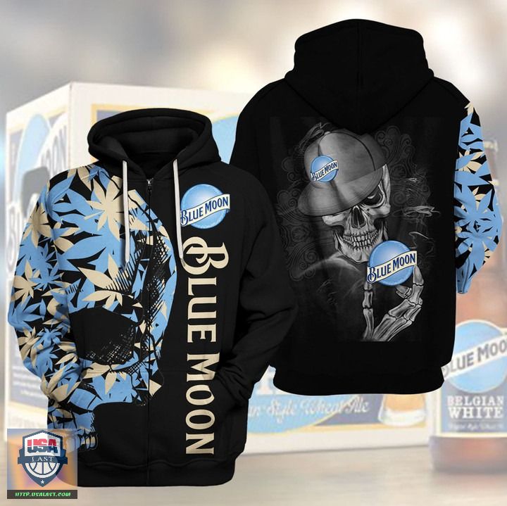 Blue Moon Beer Skull 3D All Over Print Hoodie Blue Moon Beer Skull 3D All Over Print Hoodie