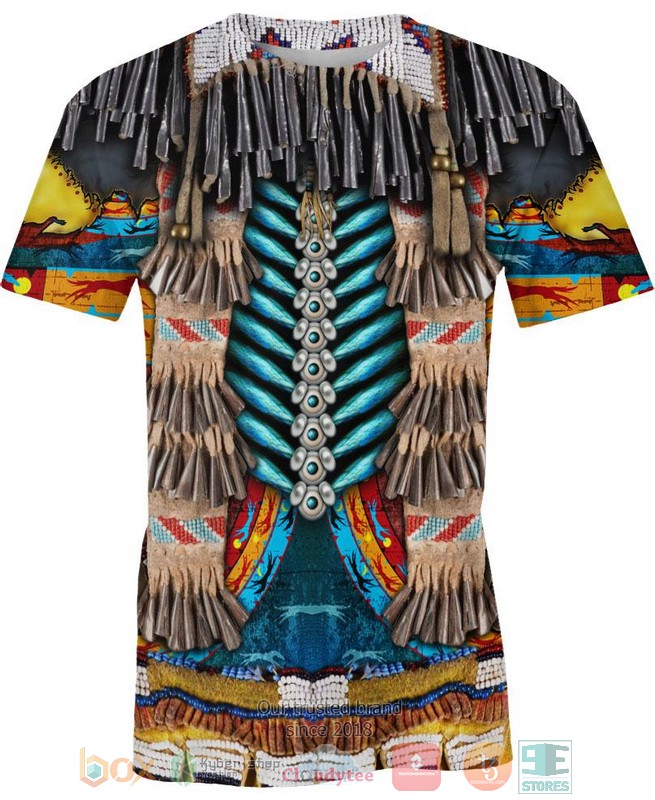 Blue-Native-Motif-3D-Shirt-Hoodie-2-1