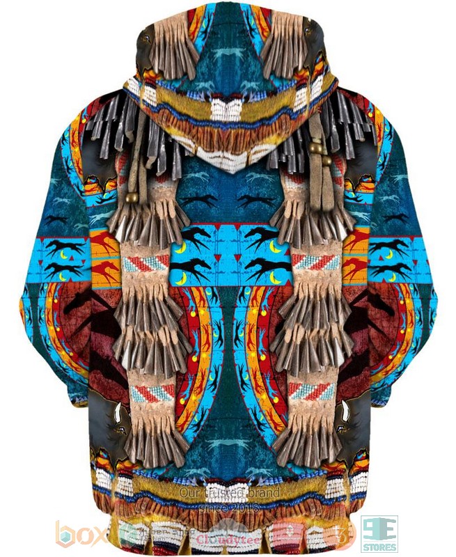 Blue-Native-Motif-3D-Shirt-Hoodie-3-1