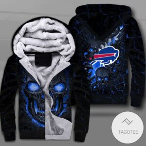 Buffalo Bills Lava Skull Zipper Fleece Hoodie