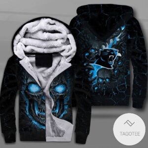Carolina Panthers Lava Skull Zipper Fleece Hoodie