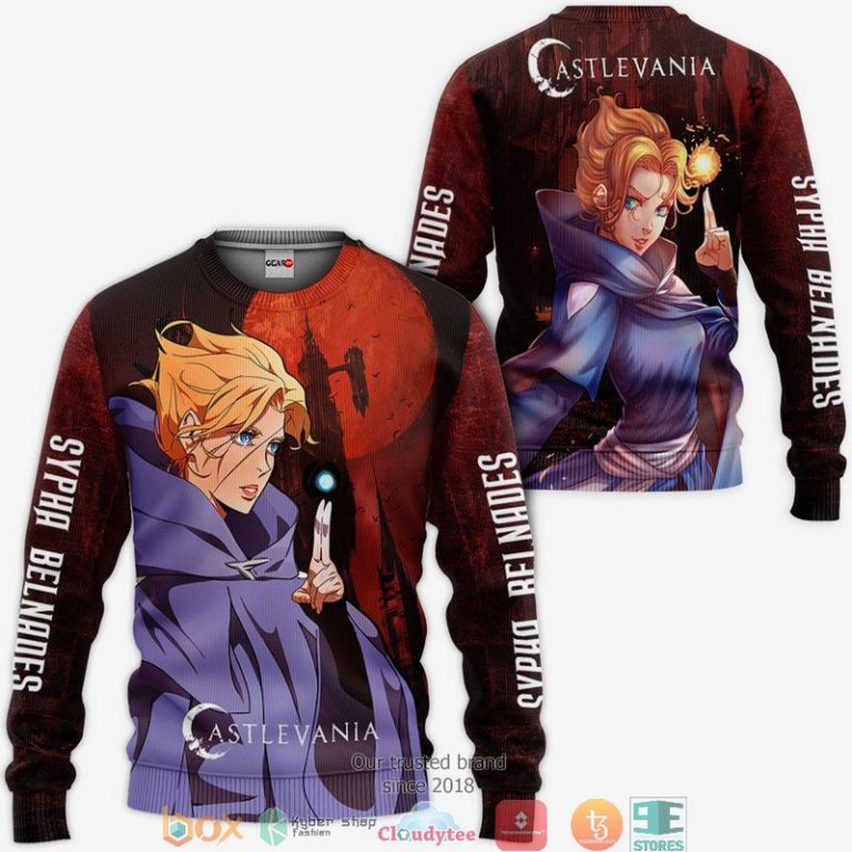 Castlevania-Sypha-Belnades-Anime-Merch-3D-Hoodie-Bomber-Jacket-2