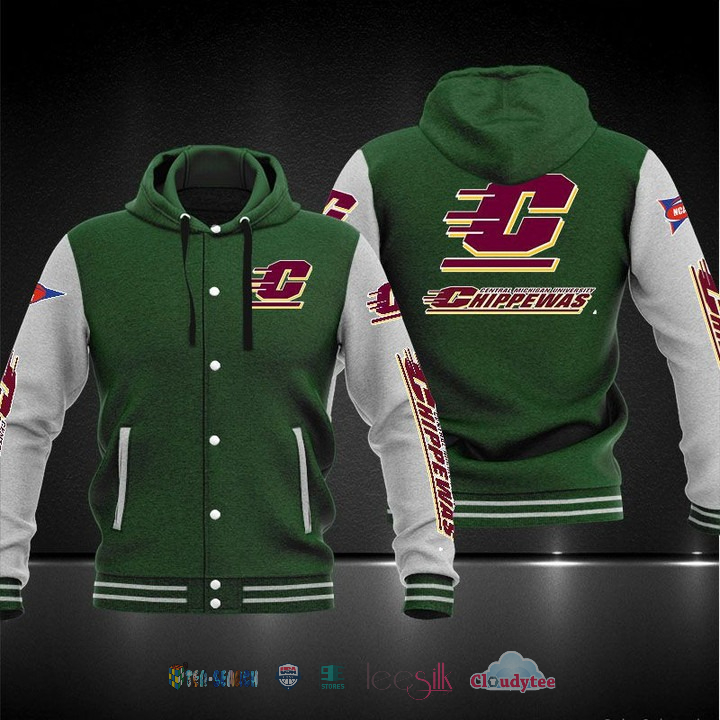 Central Michigan Chippewas Baseball Hoodie Jacket Central Michigan Chippewas Baseball Hoodie Jacket