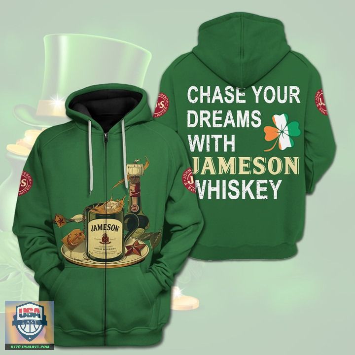 Chase Your Dreams With Jameson Whiskey 3D All Over Print Hoodie Chase Your Dreams With Jameson Whiskey 3D All Over Print Hoodie