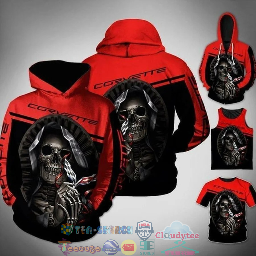 Chevrolet Corvette Maiden Skull 3D Hoodie Chevrolet Corvette Maiden Skull 3D Hoodie