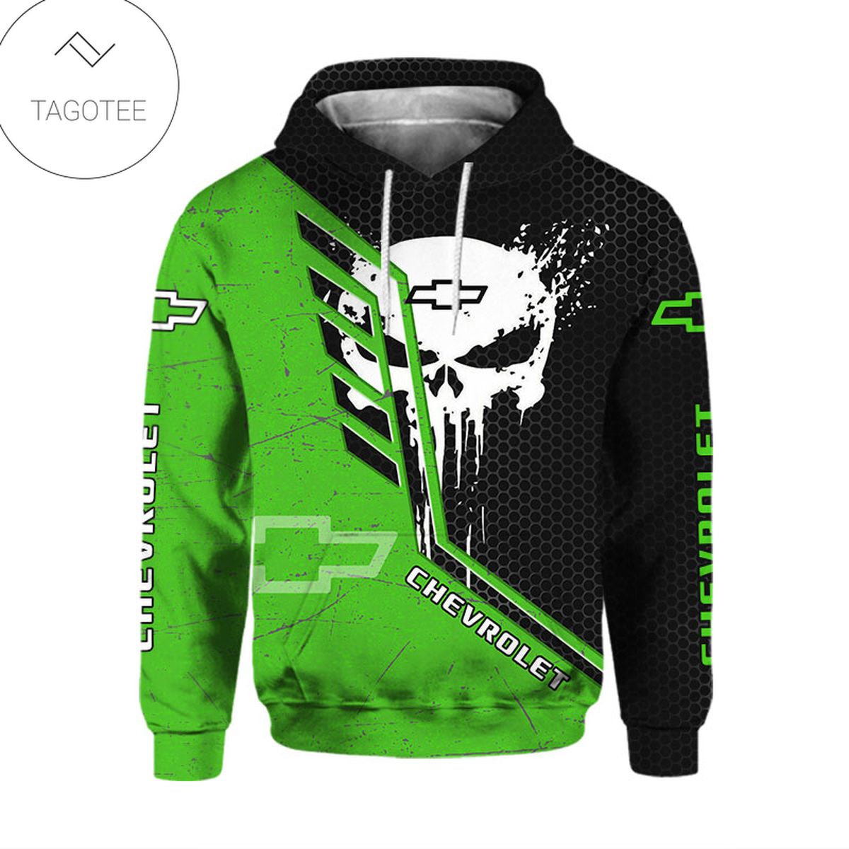 Chevrolet Skull Green Hoodie Chevrolet Skull Green Hoodie