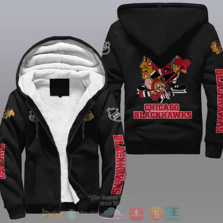 Chicago-Blackhawks-Nhl-Tom-And-Jerry-Fleece-Hoodie-1