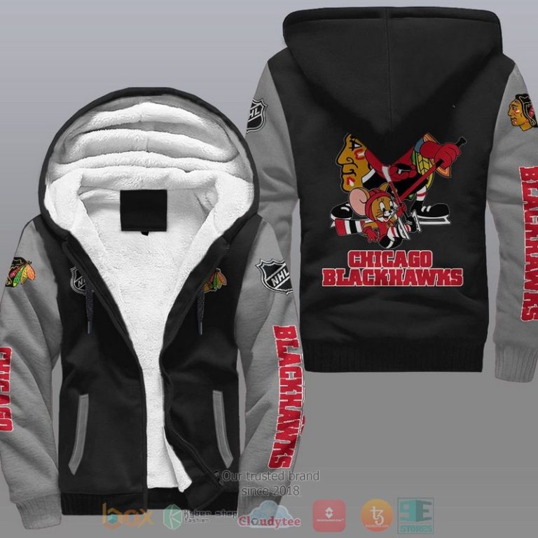 Chicago-Blackhawks-Nhl-Tom-And-Jerry-Fleece-Hoodie-2