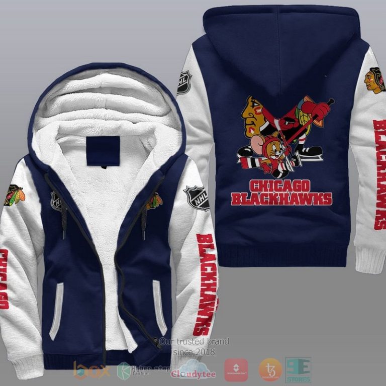 Chicago-Blackhawks-Nhl-Tom-And-Jerry-Fleece-Hoodie-3