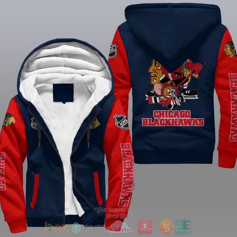 Chicago Blackhawks Nhl Tom And Jerry Fleece Hoodie Chicago Blackhawks Nhl Tom And Jerry Fleece Hoodie