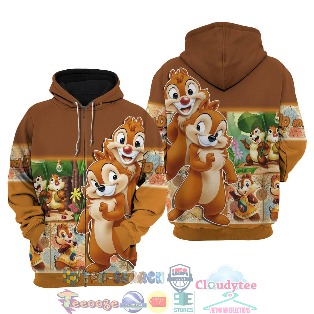 Chip ‘N’ Dale Chipmunks Disney Hoodie 3D Chip ‘N’ Dale Chipmunks Disney Hoodie 3D