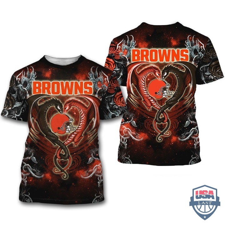 Cleveland Browns Dragon Nfl 3D Hoodie T-Shirt Cleveland Browns Dragon Nfl 3D Hoodie T-Shirt