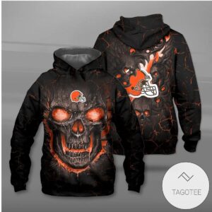 Cleveland Browns Lava Skull Hoodie