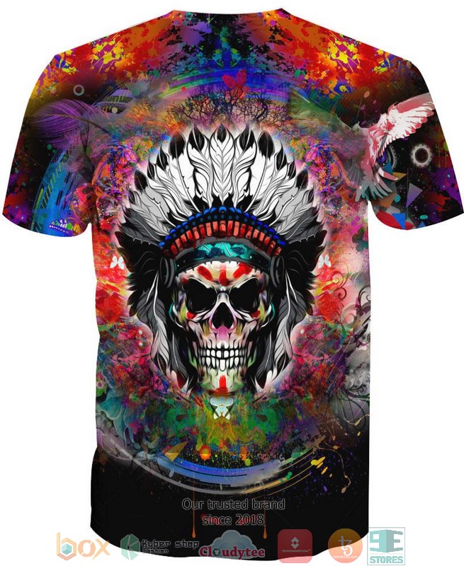 Color Native Skull 3D Shirt Color Native Skull 3D Shirt