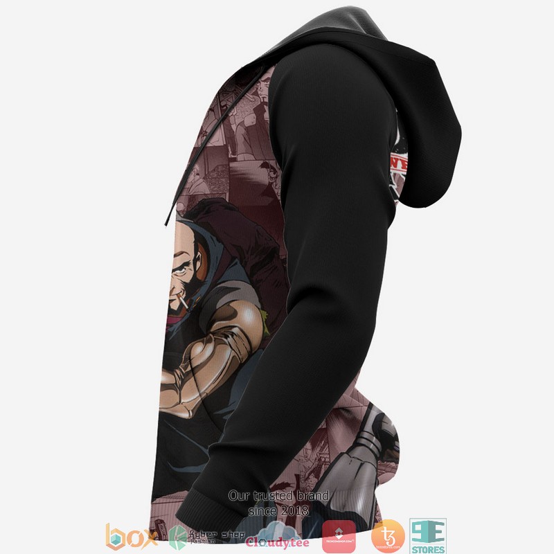Cowboy Bebop Jet Black Anime Merch Manga 3D Hoodie Cowboy Bebop Jet Black Anime Merch Manga 3D Hoodie