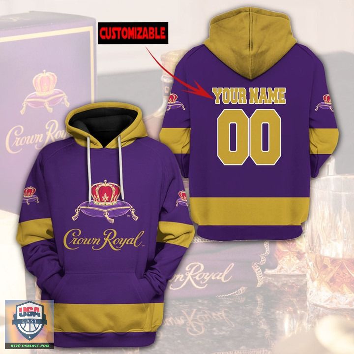 Crown Royal Custom Name And Number All Over Print Hoodie Crown Royal Custom Name And Number All Over Print Hoodie