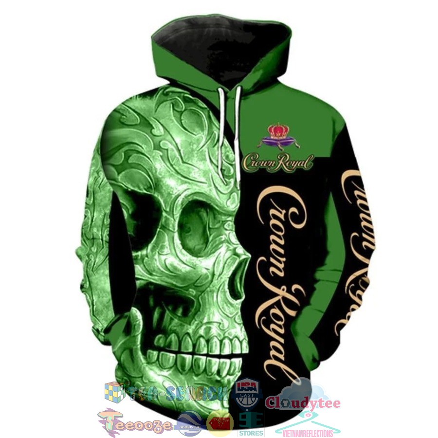 Crown Royal Green Skull 3D Hoodie Crown Royal Green Skull 3D Hoodie