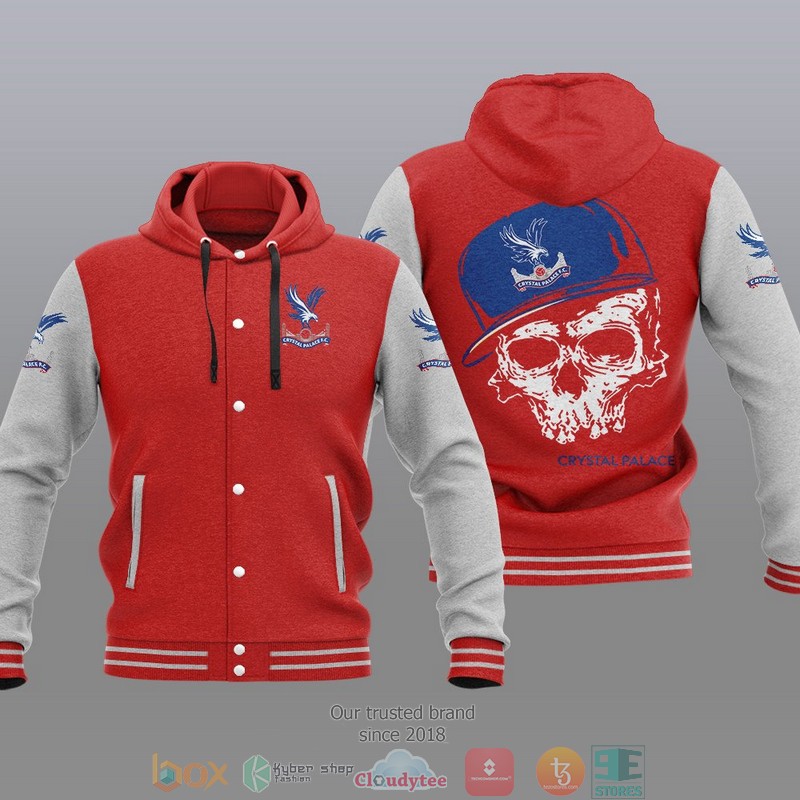 Crystal Palace Fc Skull Baseball Hoodie Jacket Crystal Palace Fc Skull Baseball Hoodie Jacket