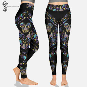 Custom Mickey Mouse 50Th Anniversary Magic World Heart Hoodie And Leggings