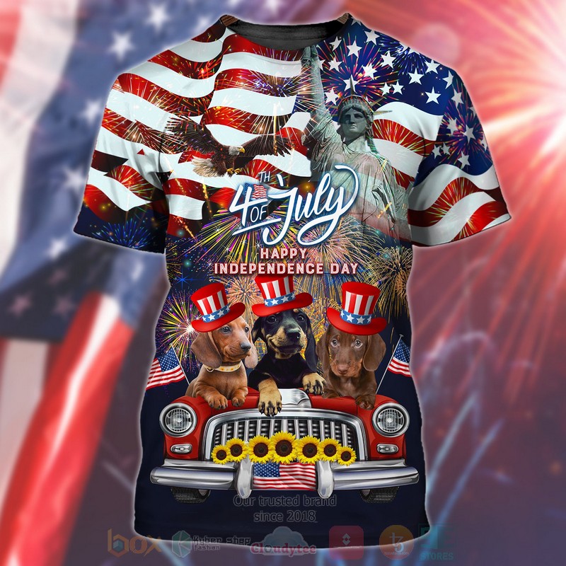 Dachshund American 4Th Of July Happy Independence 3D Hoodie Dachshund American 4Th Of July Happy Independence 3D Hoodie
