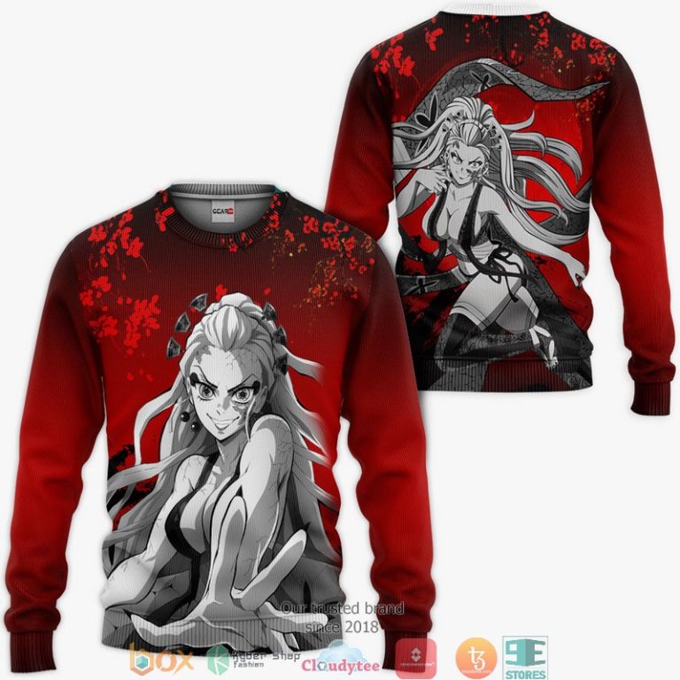 Daki-Kimetsu-Anime-Merch-Japan-Art-3D-Hoodie-Bomber-Jacket-2
