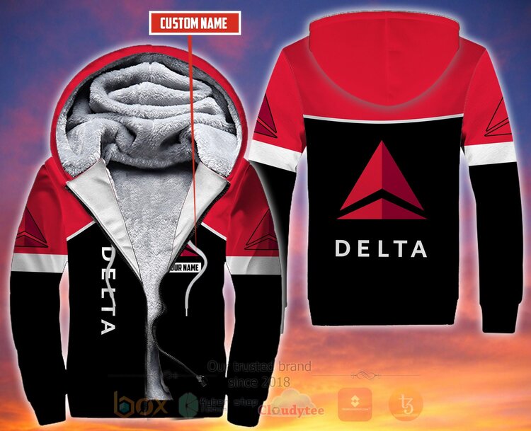 Delta Air Lines Personalized Fleece 3D Hoodie Delta Air Lines Personalized Fleece 3D Hoodie