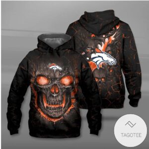 Denver Broncos Lava Skull Hoodie