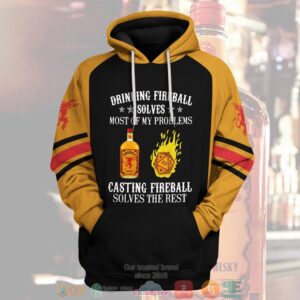 Drinking Fireball Solves Most Of My Problems 3D Hoodie