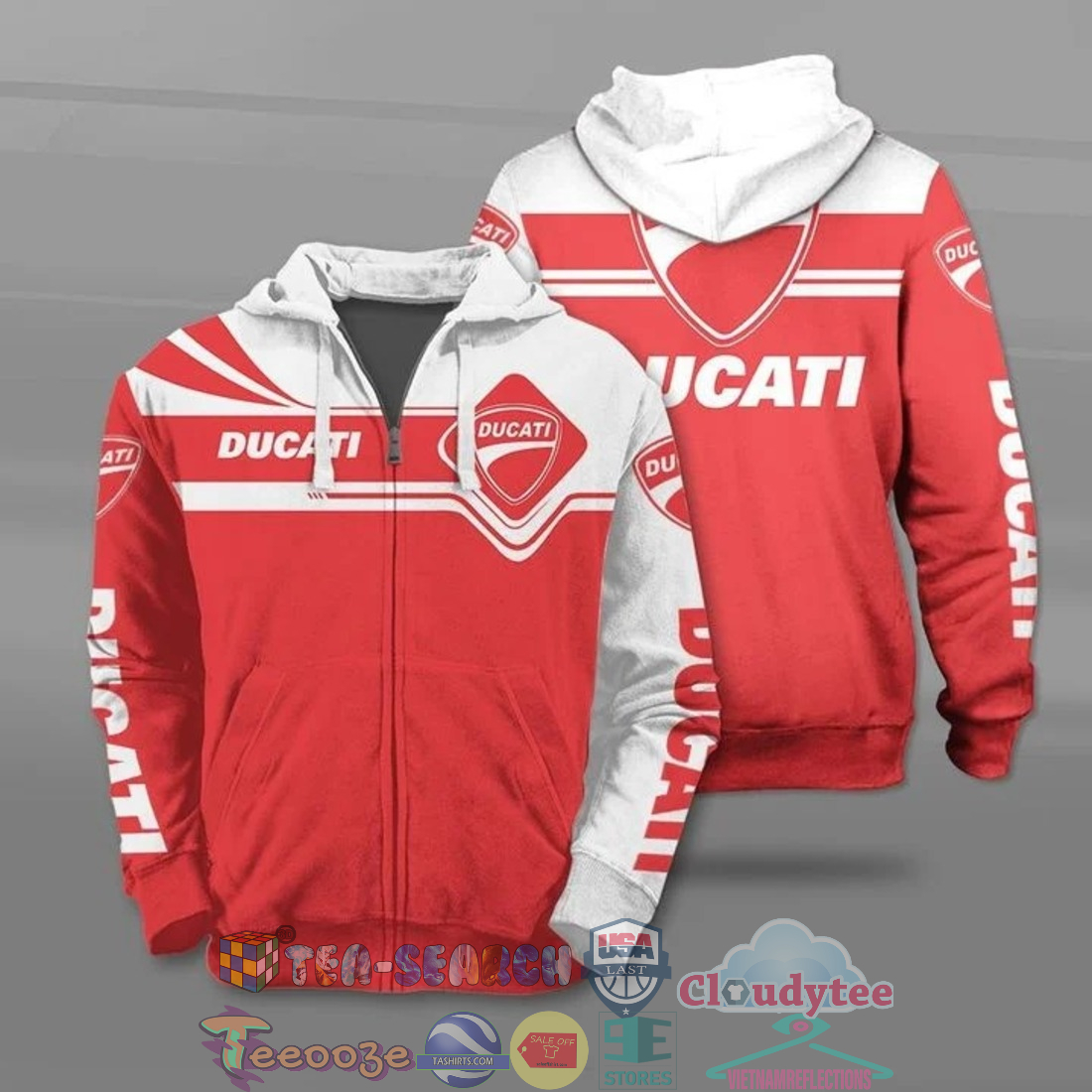 Ducati All Over Printed T-Shirt Hoodie Ducati All Over Printed T-Shirt Hoodie