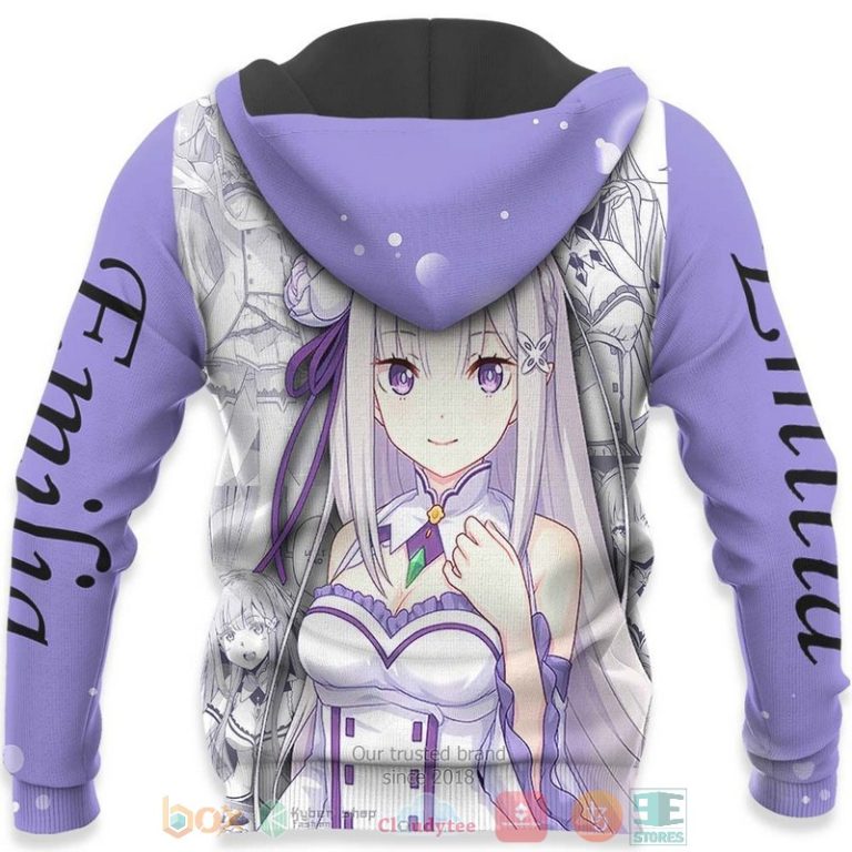 Emilia-ReZero-Kara-Hajimeru-Isekai-Seikatsu-Anime-3D-Hoodie-Bomber-Jacket-3