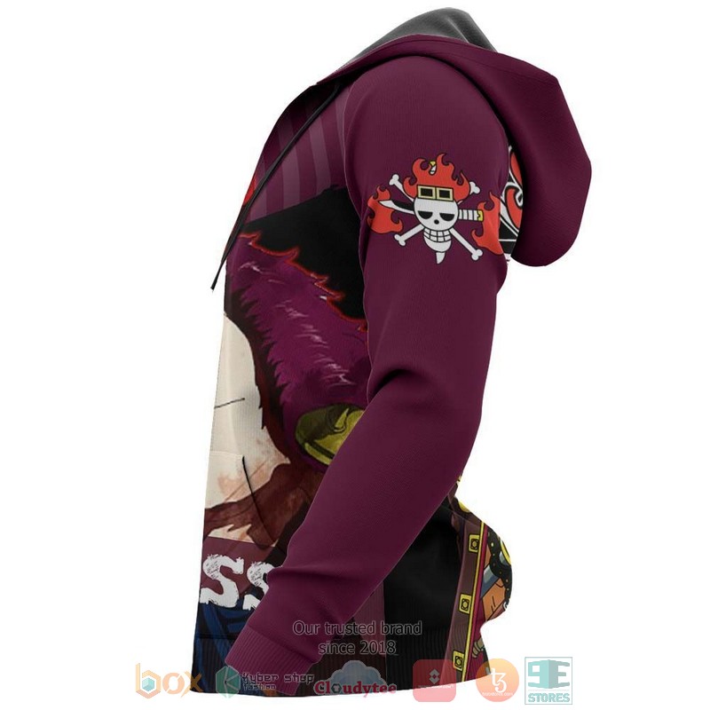 Eustass Kid One Piece Anime 3D Hoodie Eustass Kid One Piece Anime 3D Hoodie