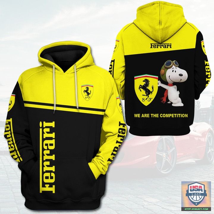 Ferrari Snoopy 3D All Over Print Hoodie T-Shirt Ferrari Snoopy 3D All Over Print Hoodie T-Shirt