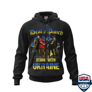 Five Finger Death Punch Stand With Ukraine 3D Hoodie Apparel- Saleoff