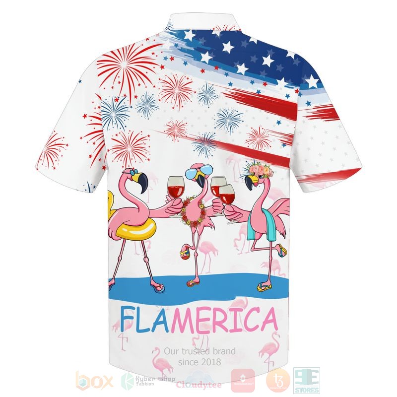 Flamingo Drinking Us Independence Day 3D Hoodie Flamingo Drinking Us Independence Day 3D Hoodie